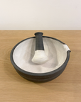 Ceramic Pestel & Mortar | Black & White