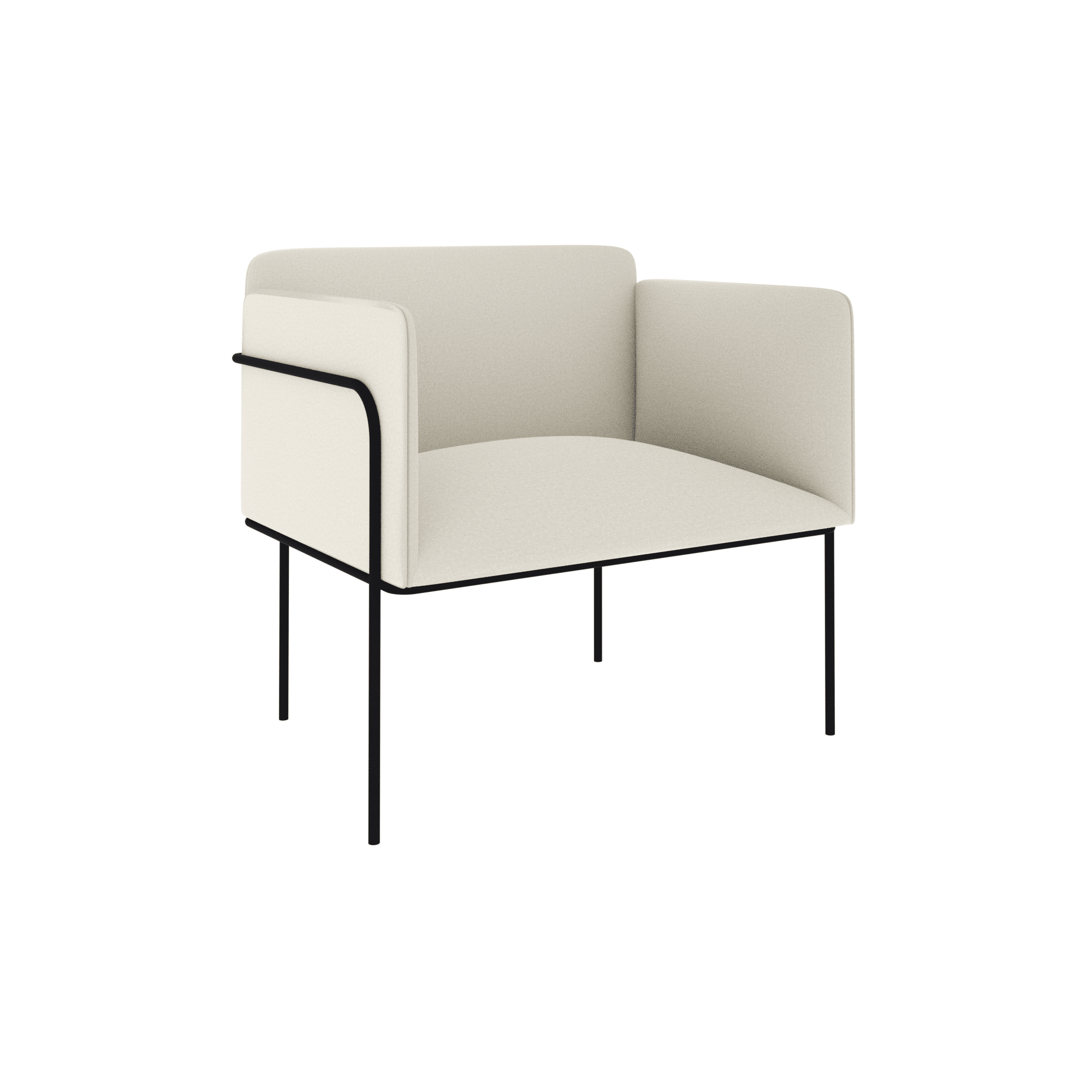 Minimalist Occasional Chair Upholstered